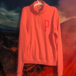 PINK half zip sweatshirt!